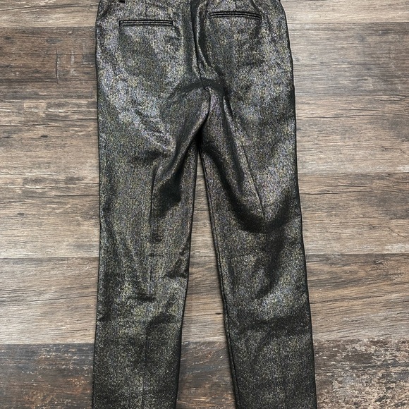 Ann Taylor Gold and Black Dress Pants with High Shine Finish - Picture 2 of 4